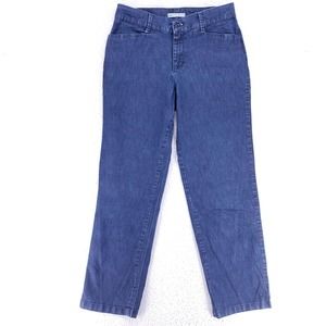 Lee Jean Denim Cotton Women SZ 10 Blue Straight Stretch VTG Mid Rise Classic Fit